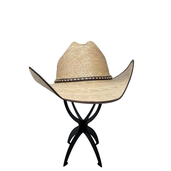 Mens Cody James 15X Straw Cowboy Hat Brown Leather Band Size 7 Rodeo Country - Picture 1 of 9